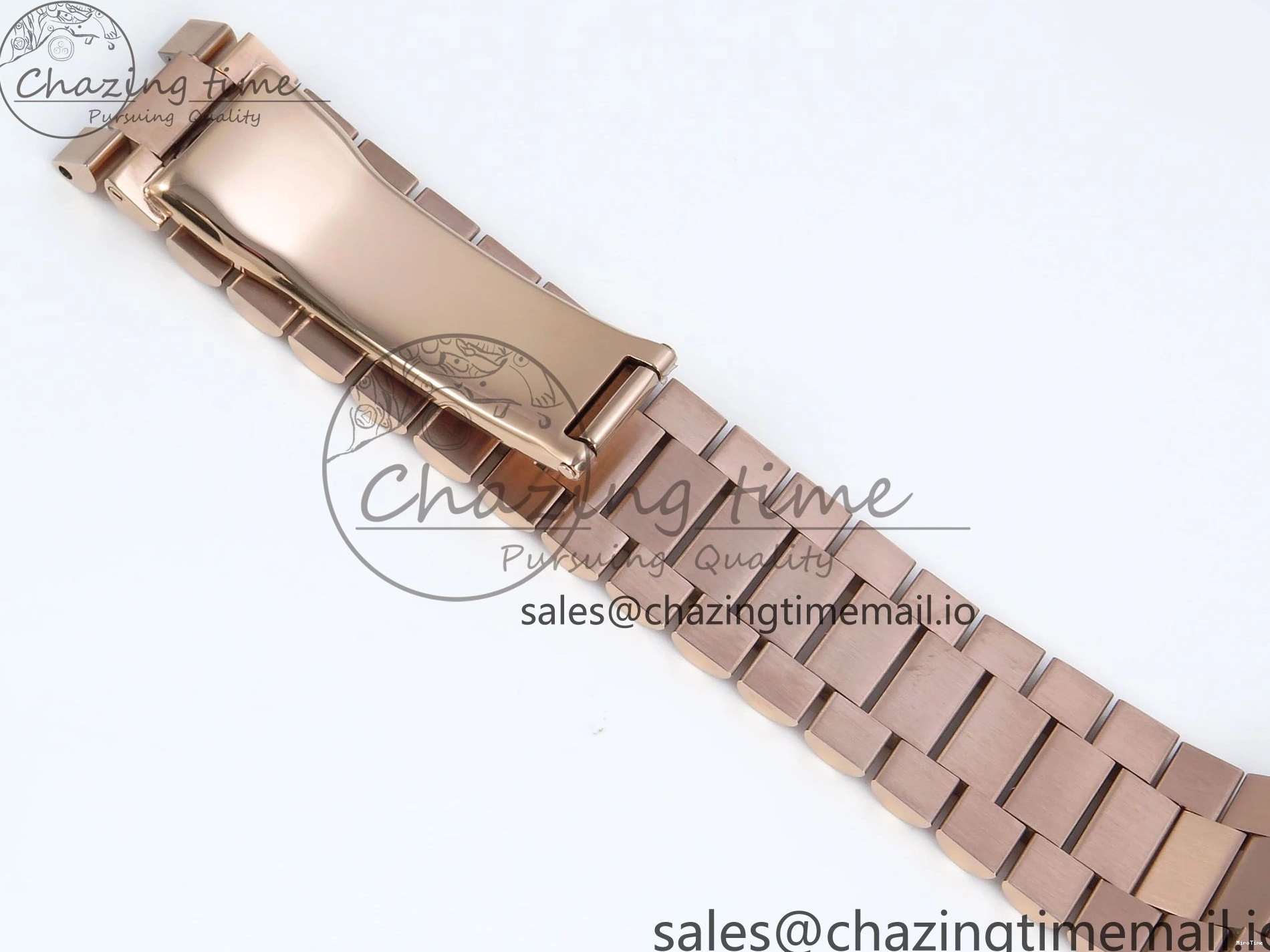 MiroTime 0521 Lightweight DayDate 40 RG QF 1:1 Best Edition Brown Roman Dial Diamonds Bezel on President Bracelet A2836 V5 (Gain Weight) 475